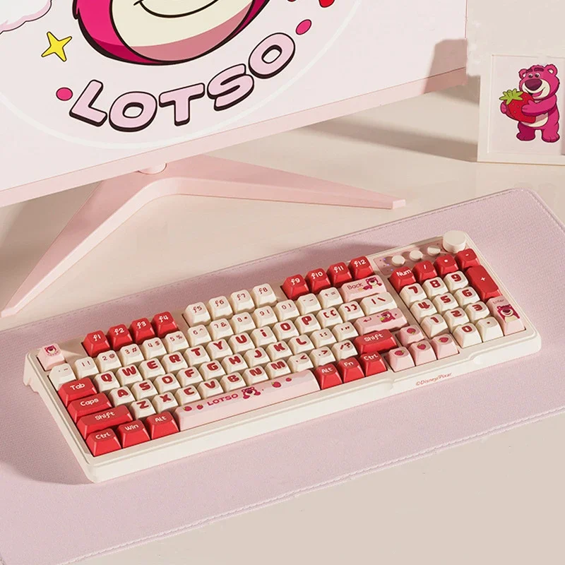 Lotso Keyboard 2.4G Wireless Gaming Keyboard For Pink Girl Gamer Keyboard Mouse Set For Macbook Laptop Wireless Portable Keypad