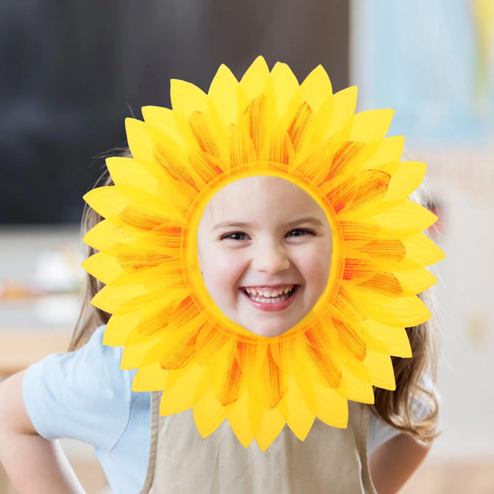 Funny Sunflower Headgear Performance Costume Prop Sunflower Headgear Sunflower Cosplay Costume Prop Bee Party Sunflower Party