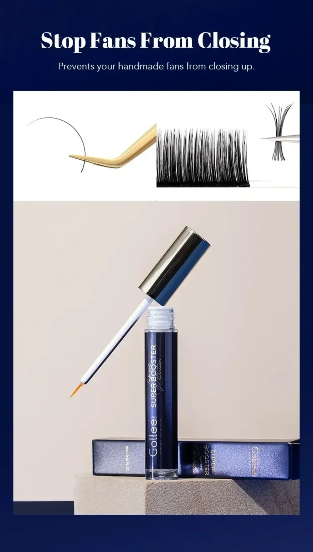 Gollee All Weather 0.5S Quick Drying Eyelash Extension Glue Professional Eyelash Adhesive Super Bonder Eye lash Booster