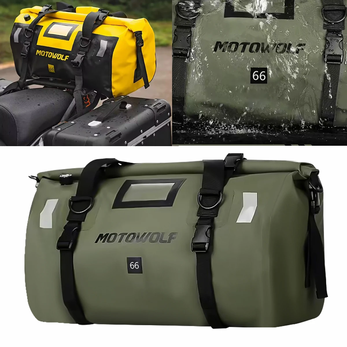 

Waterproof Motorcycle Bag For K-TM 1290 BMW Yamaha 40/66L Large Capacity Outing Storage Package Moto Luggage Tailpack