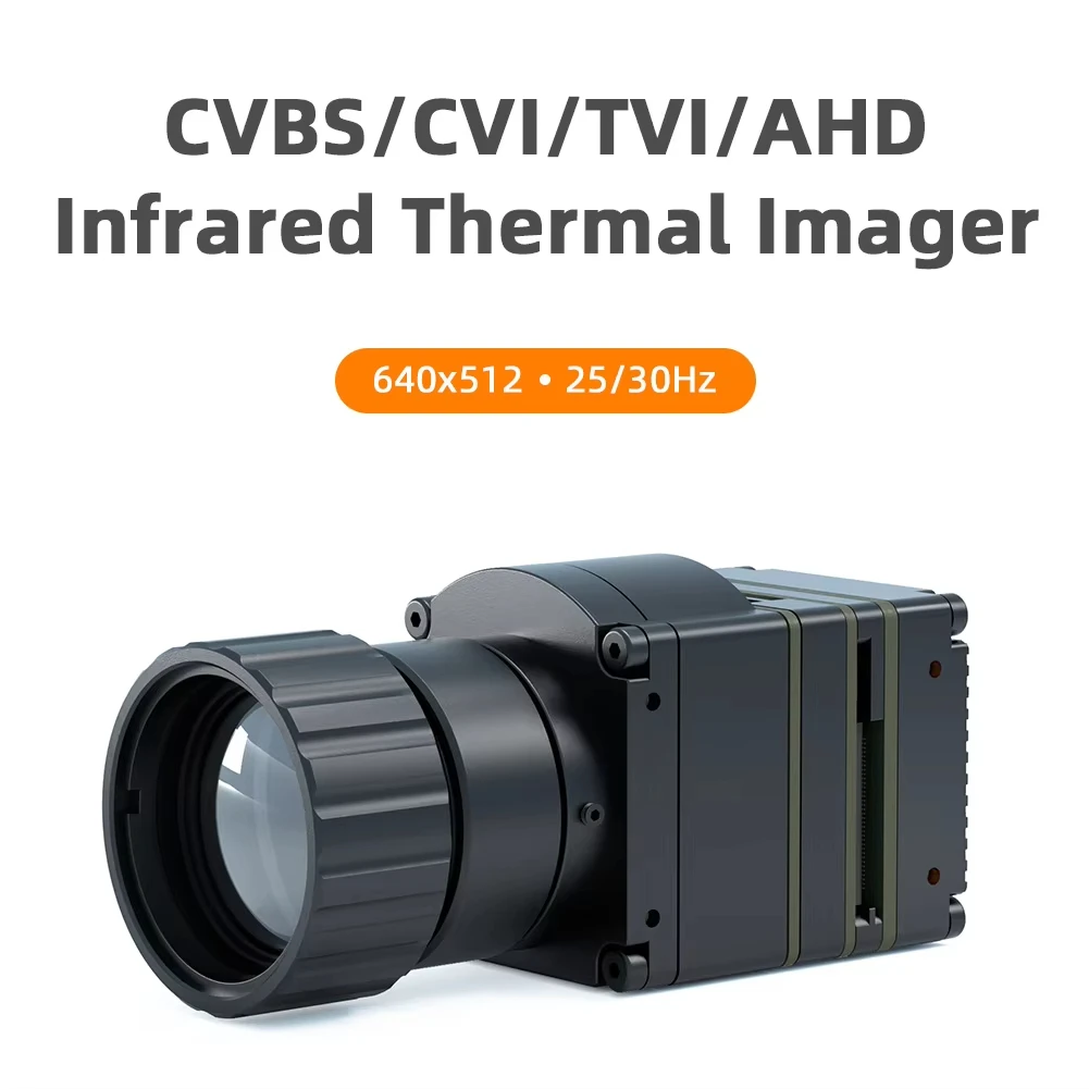 

640x512 9.1MM Lens CVBS&USB Output Industrial Uncooled Infrared Thermal Camera, Security Monitoring,ASIC Solution, A1T-CVBS