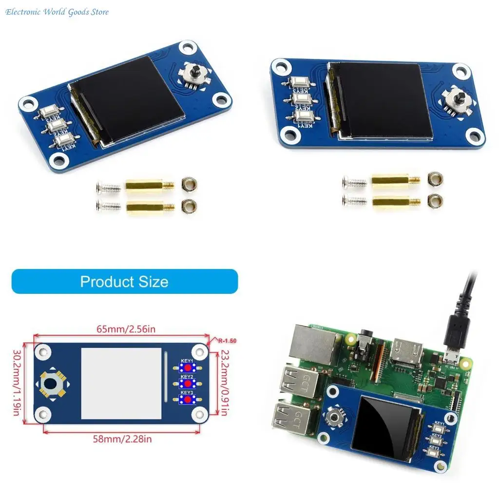 

A3PD 1.3Inch IPS LCD Display With 5 Directional Joystick And Programmable Button For RPi Compatible