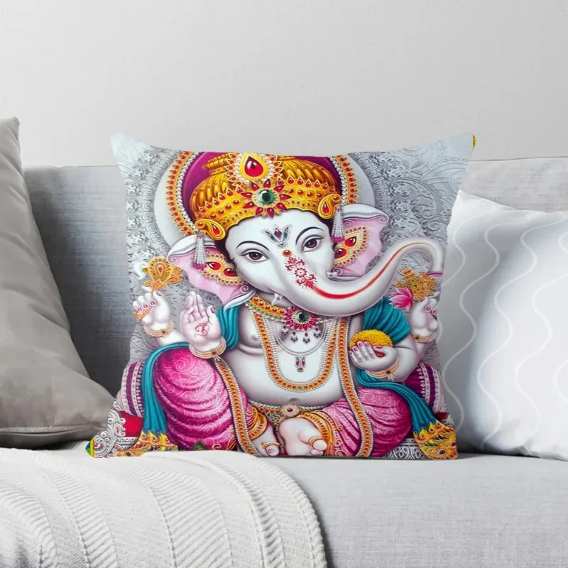 Indian God Ganesha Printed Cushion Cover Pillow Covers 3D Decorative Throw Pillow Case Sofa Home Decor Pillowcase