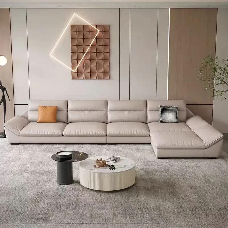 

# L современные роскошные новые тканевые кожаные L-образные комбинированные диваны, диваны для интерьера гостиной, диван, комплект мебели