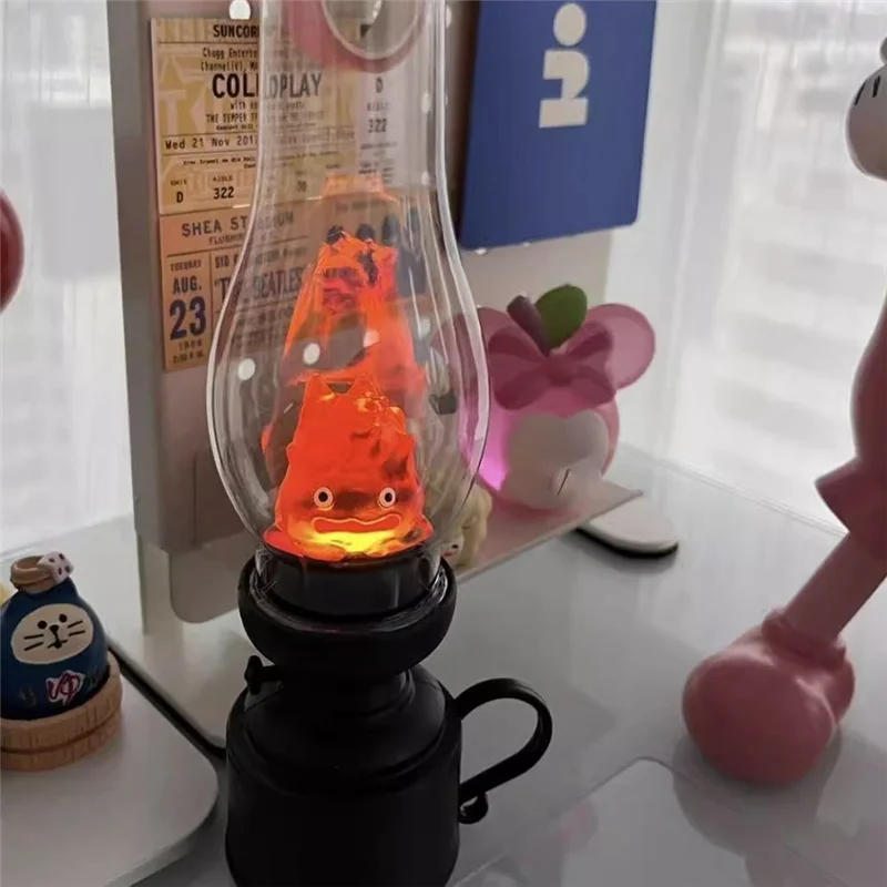 

A07F-2PCS Night Light Kerosenes Candle Light Flameless Candle Holder Cartoon Anime Flame Lamp Decoration Prop
