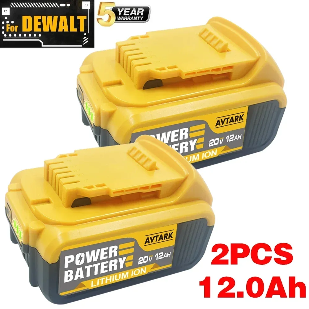 

12000mAh DCB200 20V Battery Compatible for Dewalt power Tools 18V rechargeable electric tool Lithium batteries 20V 18Volt