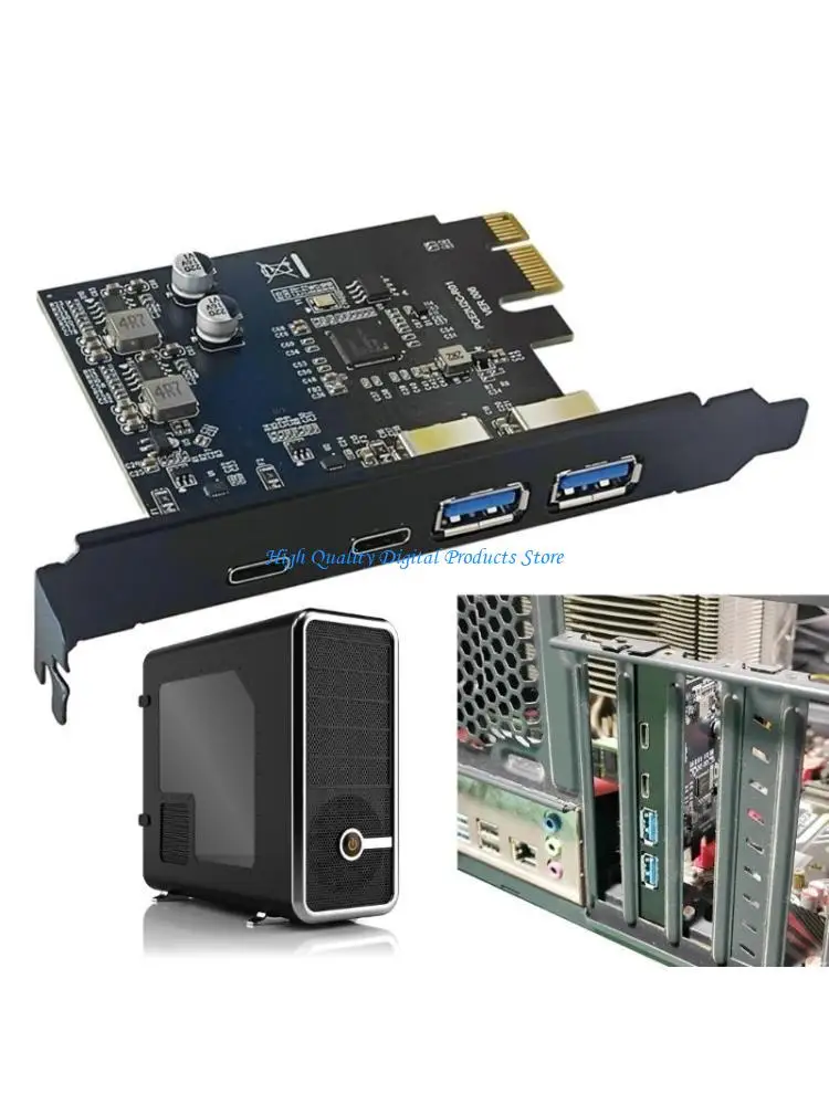 

U2JE USB3.2 Gen1 Expansion Card PCIExpress uPD720201 Control Provides 5Gbps Fast
