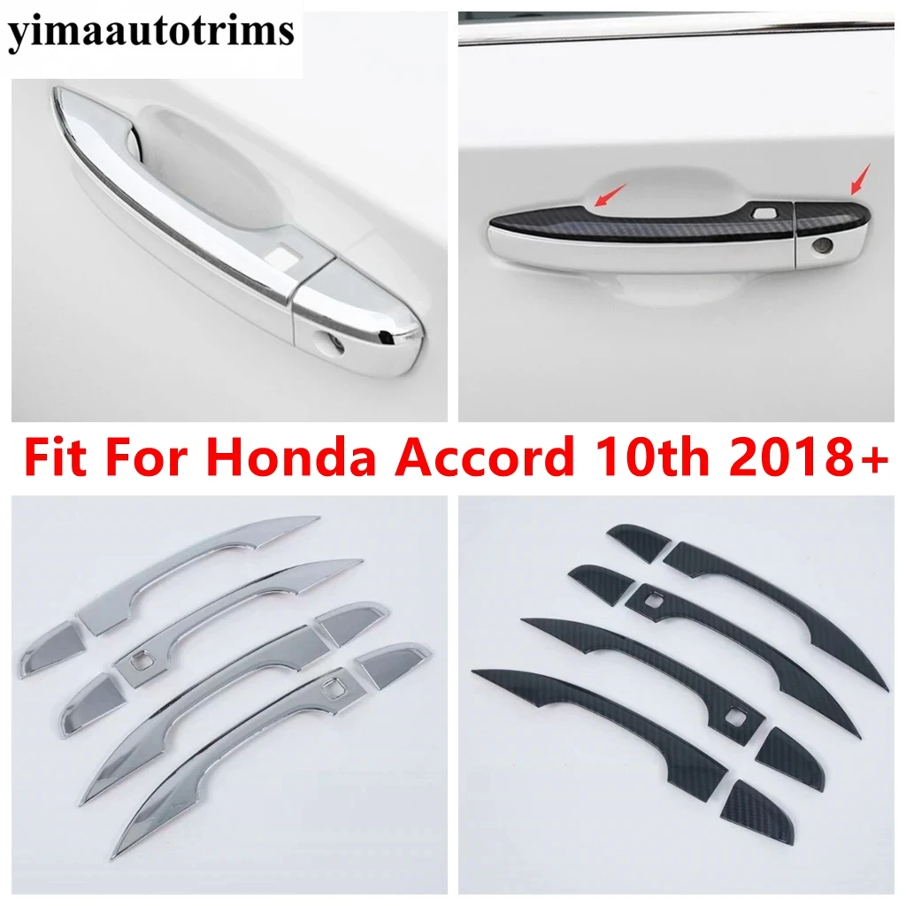 

Car Outside Door Handle Decoration Cover Trim Fit For Honda Accord 10th 2018 - 2022 ABS Chrome / Carbon Fiber Look Accessories