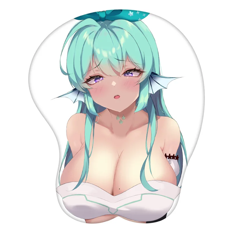 Sexy Naked Girl Finana Ryugu Nijisanji En Anime 3D Mouse Pad Sexy Wrist Rest Desk MousePad Mat Gamer Accessory