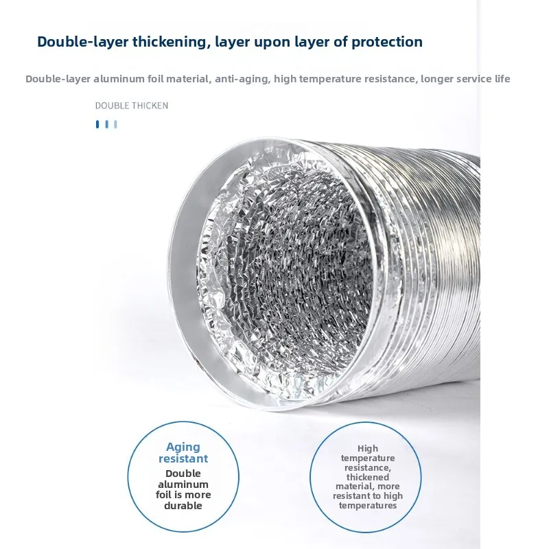 

Range hood pipe Exhaust pipe Aluminum foil ventilation hose Bathroom exhaust p Yuba ventilation fan Exhaust fan