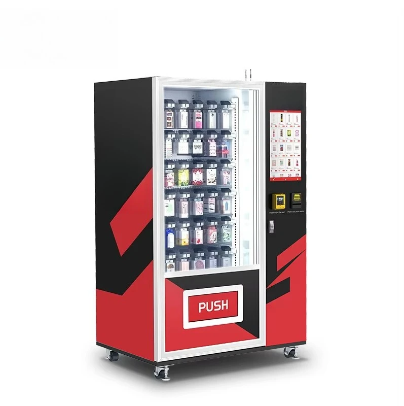 

Customized Vending Machine Card Reader Credit Cash Payment Beverage Snack Distributeur Automatique High Capacity