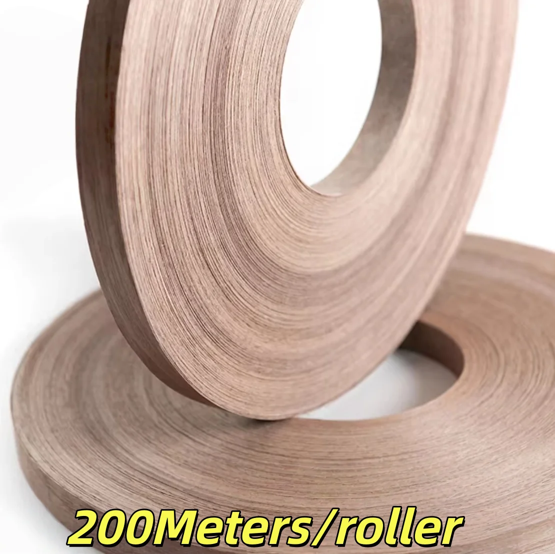 200meters/roller  width:25mm T0.5mm Natural Black Walnut Wood Veneer Edge Banding