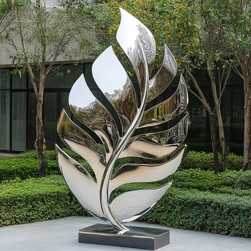 

Stainless Steel Garden Sculpture Hotel Lobby Art Statue Water Feature Decoration