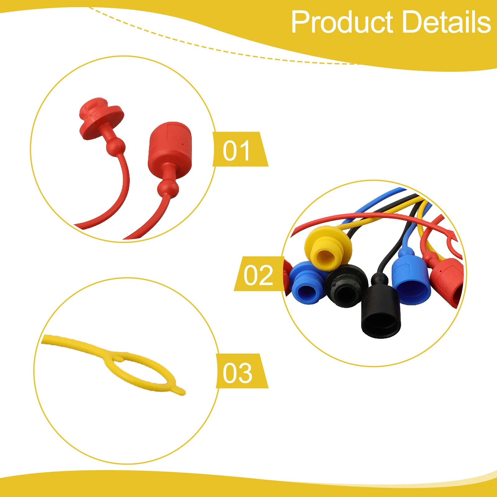 4set Hydraulic Quick Couplers For PARKER6600 AEROQUIP5600 For HANSEN For HA15000 PVC Rubber Male Dust Cap With Female Cover
