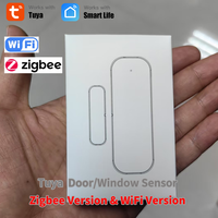 Tuya WiFi or ZigBee Door Window Sensor Smart Home Wireless Door Open Close Detectors APP Remote Alarm Work with Yandex Alexa