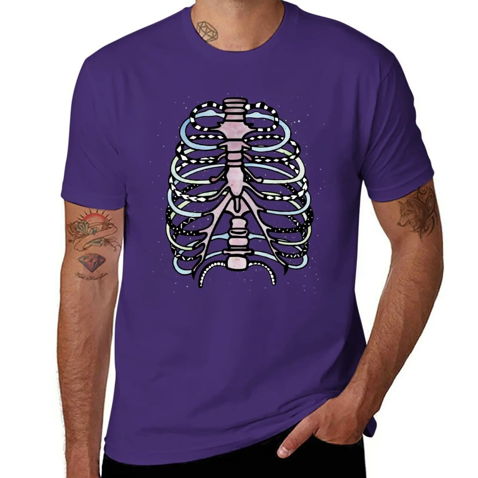 New Polynesian Ribcage T-Shirt T-shirt short Tee shirt mens graphic t-shirts anime