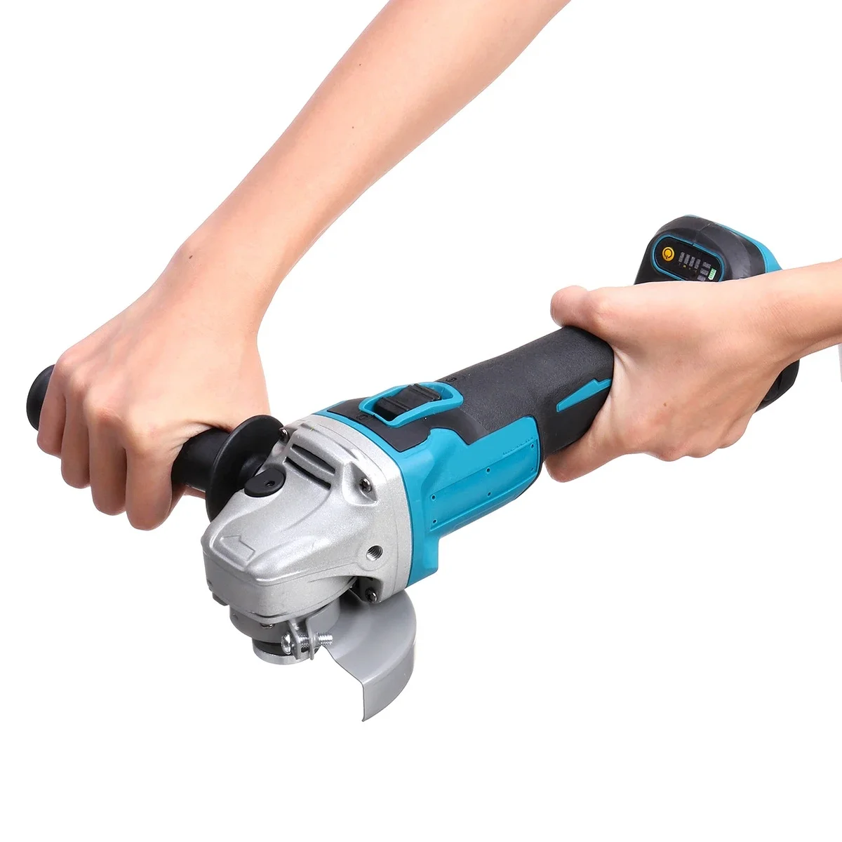 Imagem -04 - Brushless Cordless Angle Grinder Ferramenta Elétrica para Carpintaria Rebarbadora Elétrica Velocidades 125 mm 800w 18v