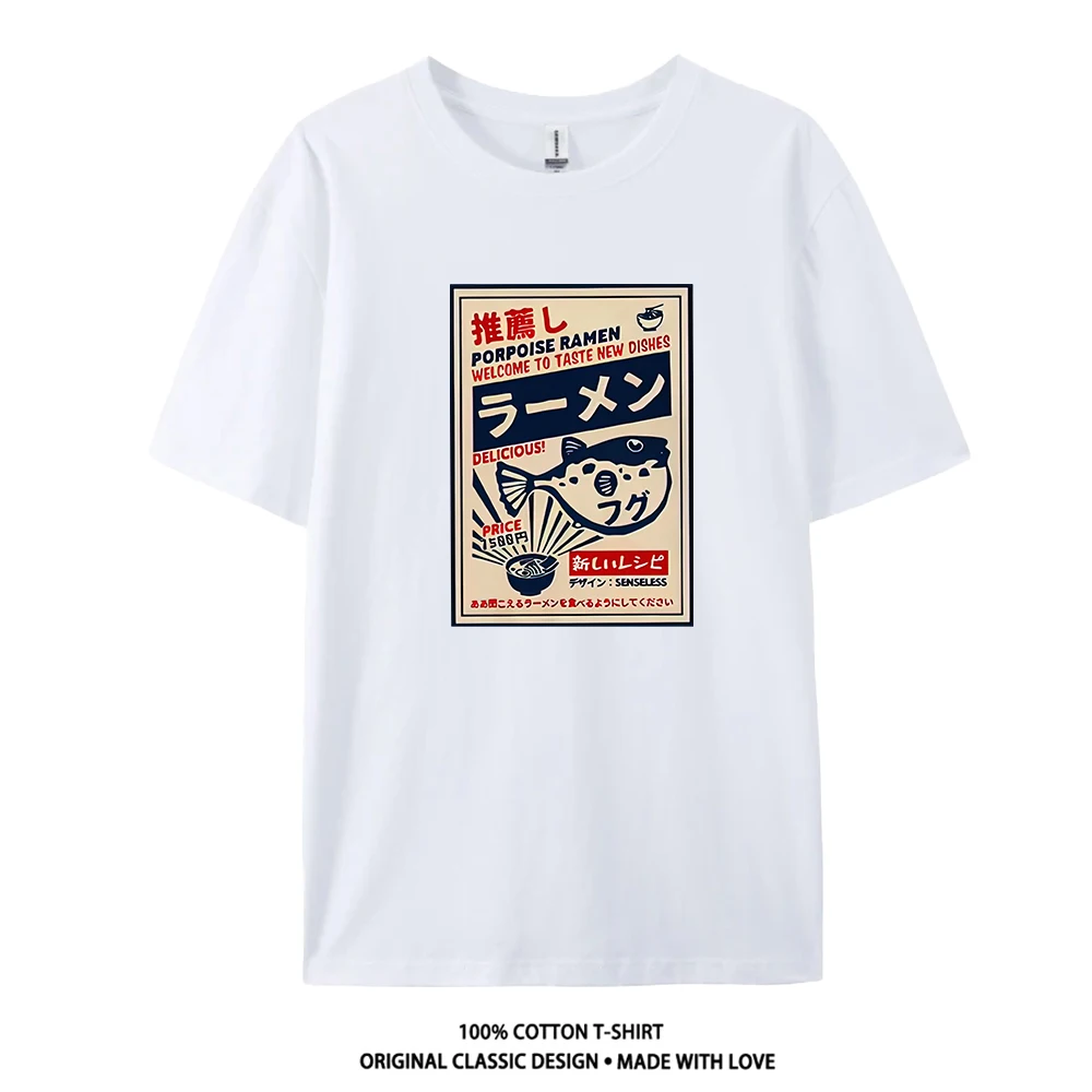 High Quality Cotton Anime Printed T Shirt Neutral Fashion Street Summer Tops Tees Loose Oversized Soft Short Sleeved T-Shirt image 2