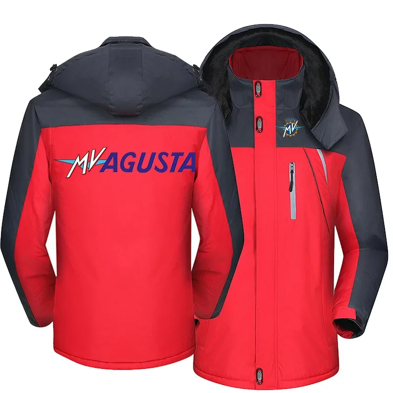 Nieuwe Winterjas Heren Voor Agusta Windjack Winddicht Waterdicht Dikker Fleece Bovenkleding Outdoorsports Overjas