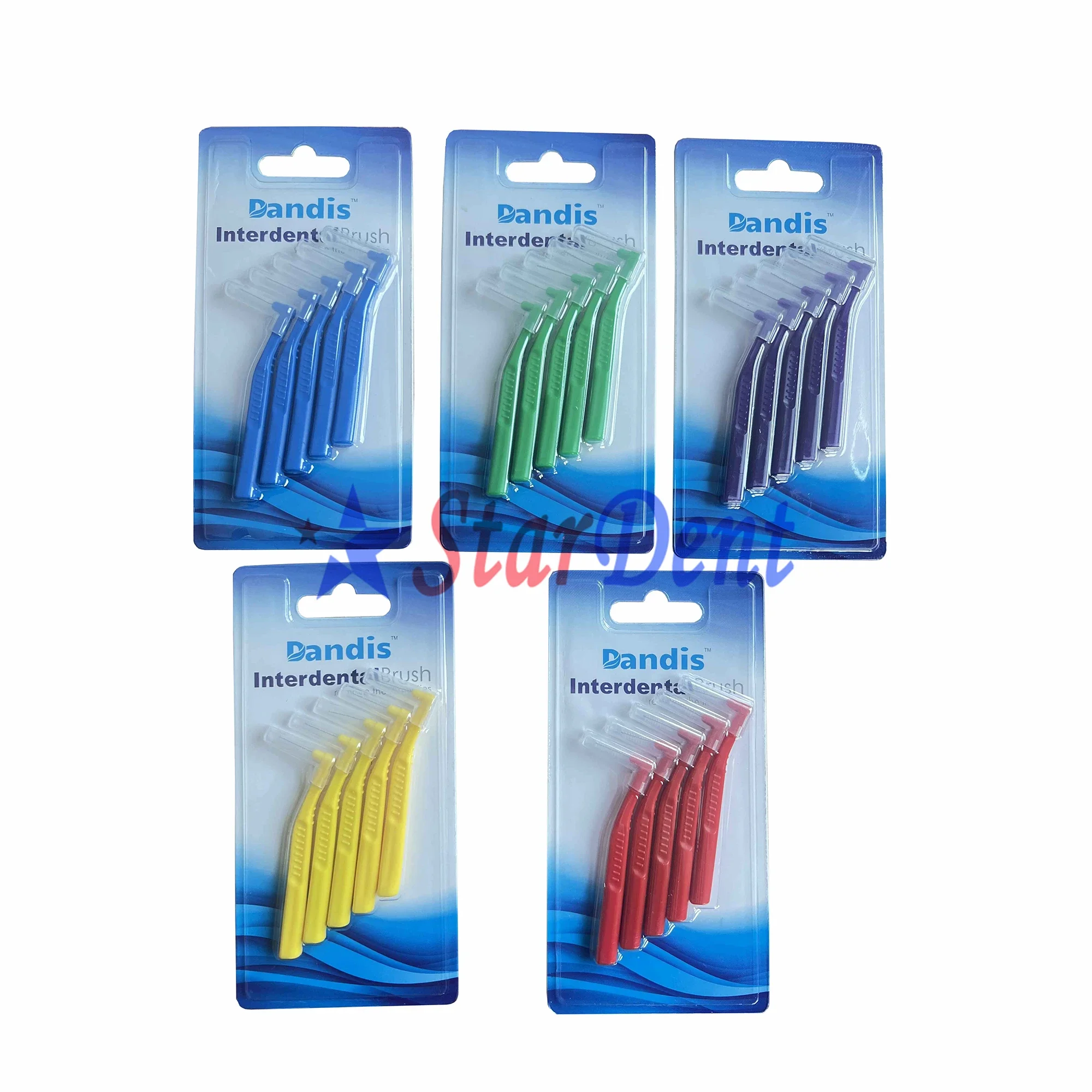 Escova interdental em forma de L, limpeza do fio dental, escovas ortodônticas, práticas, 5 peças