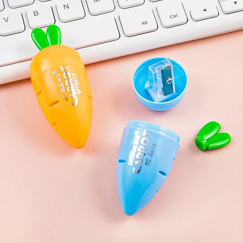 4 Pcs Carrot Pencil Sharpener Cutter Knife Promotional Gift Stationery Kawaii Stationery Office Supplies Cute School Supplies