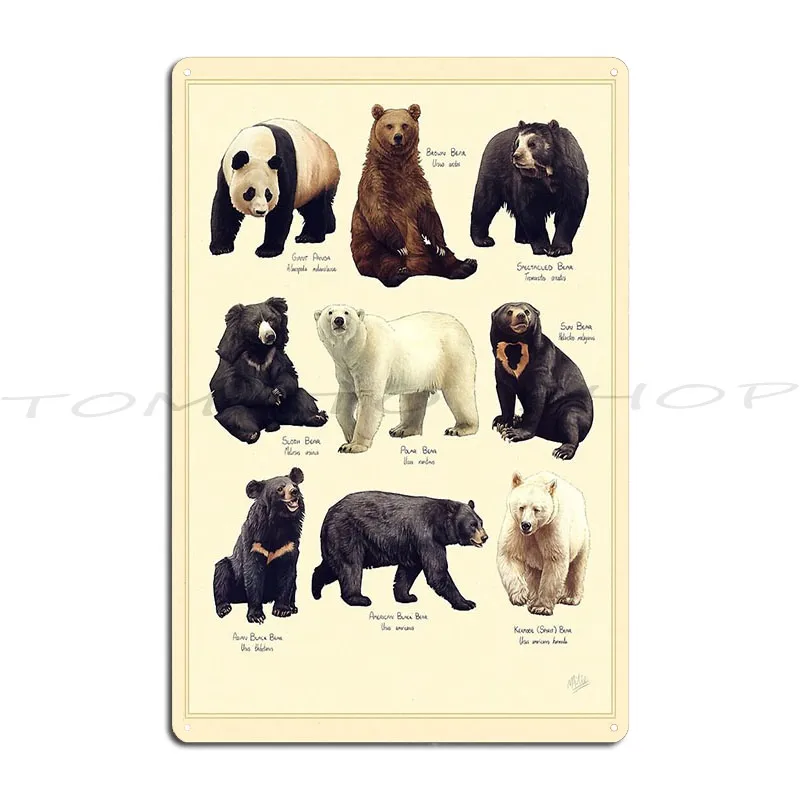 Ski Bear Illustration 1989 Finland Brown Bear Postage Stamp Metal Sign Garage Custom Home Designer  Tin Sign Poster