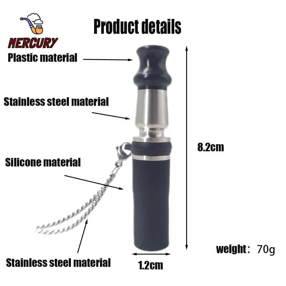 New Arab Reusable Stainless Steel Hookah Mouthpieces with Lanyard Narguile Shisha Hose Water Pipe for Smoking Accessories