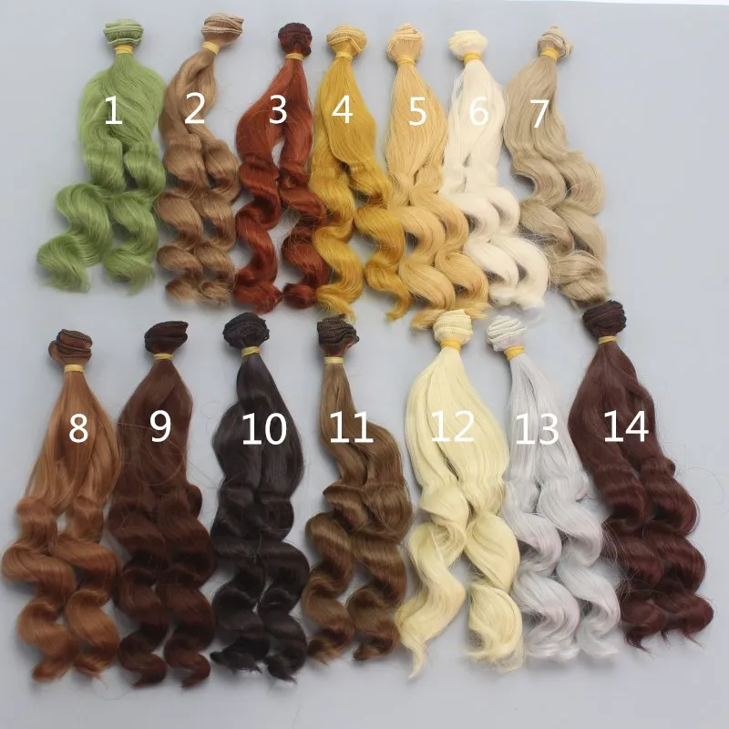 Doll Hair 25CM BJD Wig Long Hair Row Diy High Temperature Silk Hair Large Volume Suitable for Doll Accessories