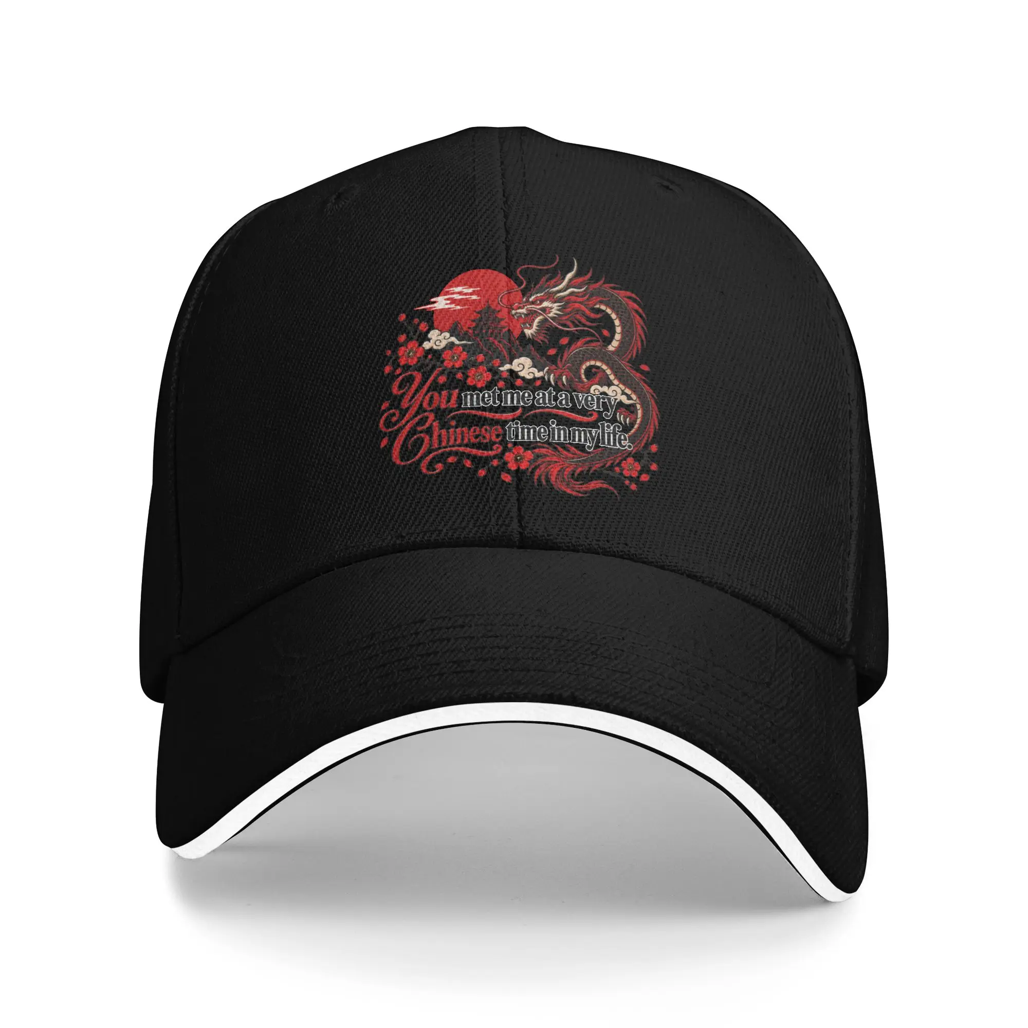 Summer You Met Me At A Very Chinese Time In My Life Baseball Cap  Outdoor  Sun Trucker Hat Unisex Men Adjustable Baseball Caps
