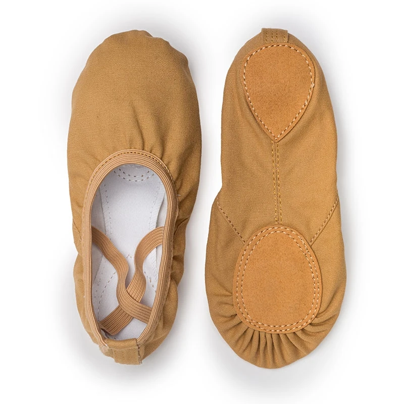 USHINE Quality TuoSe professional Ballerina Split-Sole Canvas Dance Gymnastics Kids Yoga Ballet Flats Children Dance Shoe Woman