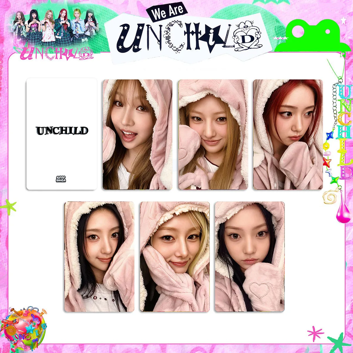K-pop 6pcs/set UNCHILD New Album Full Set Showcase Postcard Collector's Edition Special Edition Yeeun Heikie Haeun Photo Cards image 4