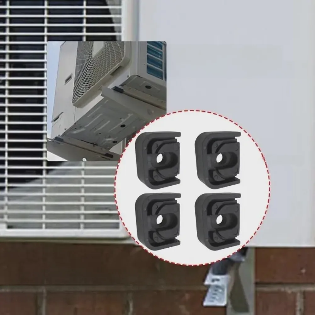 Air Conditioner Outdoor Unit Vibration Damping Pad 4PCS Rubber Shock Absorbing Pad 51x38.5mm Weather Resistant