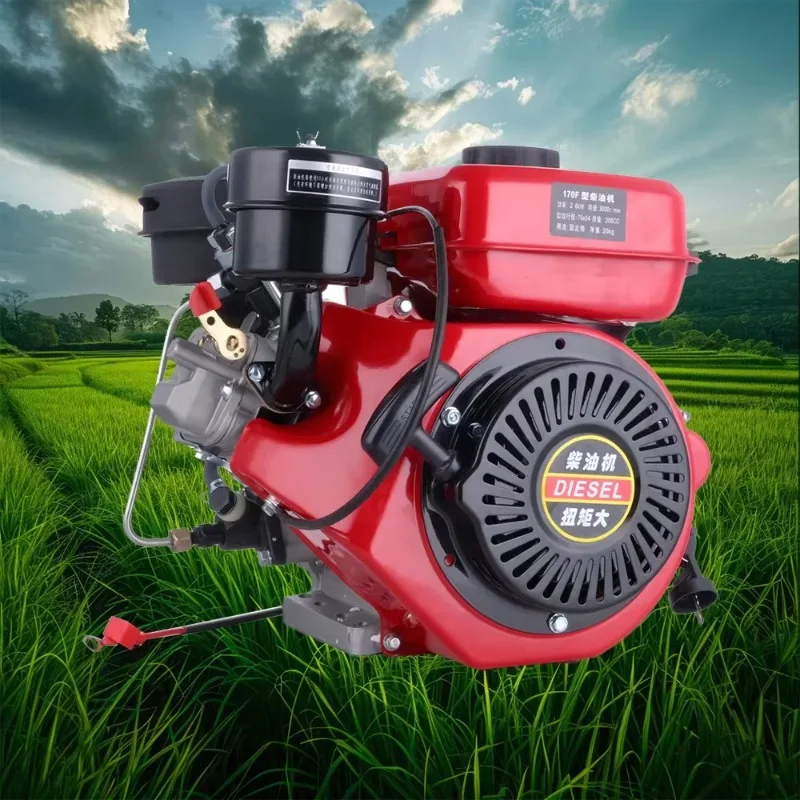 Farm Machinery 168F ample power diesel engine single-cylinder Four stroke diesel engine 6.5hp