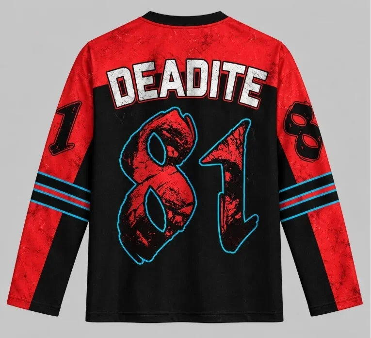 Camiseta de manga larga con cuello en V y estampado gráfico de terror para hombre, estilo vintage, con efecto desgastado, estampado de figuras, ideal para ropa urbana, Halloween, uso casual y como prenda de abrigo.