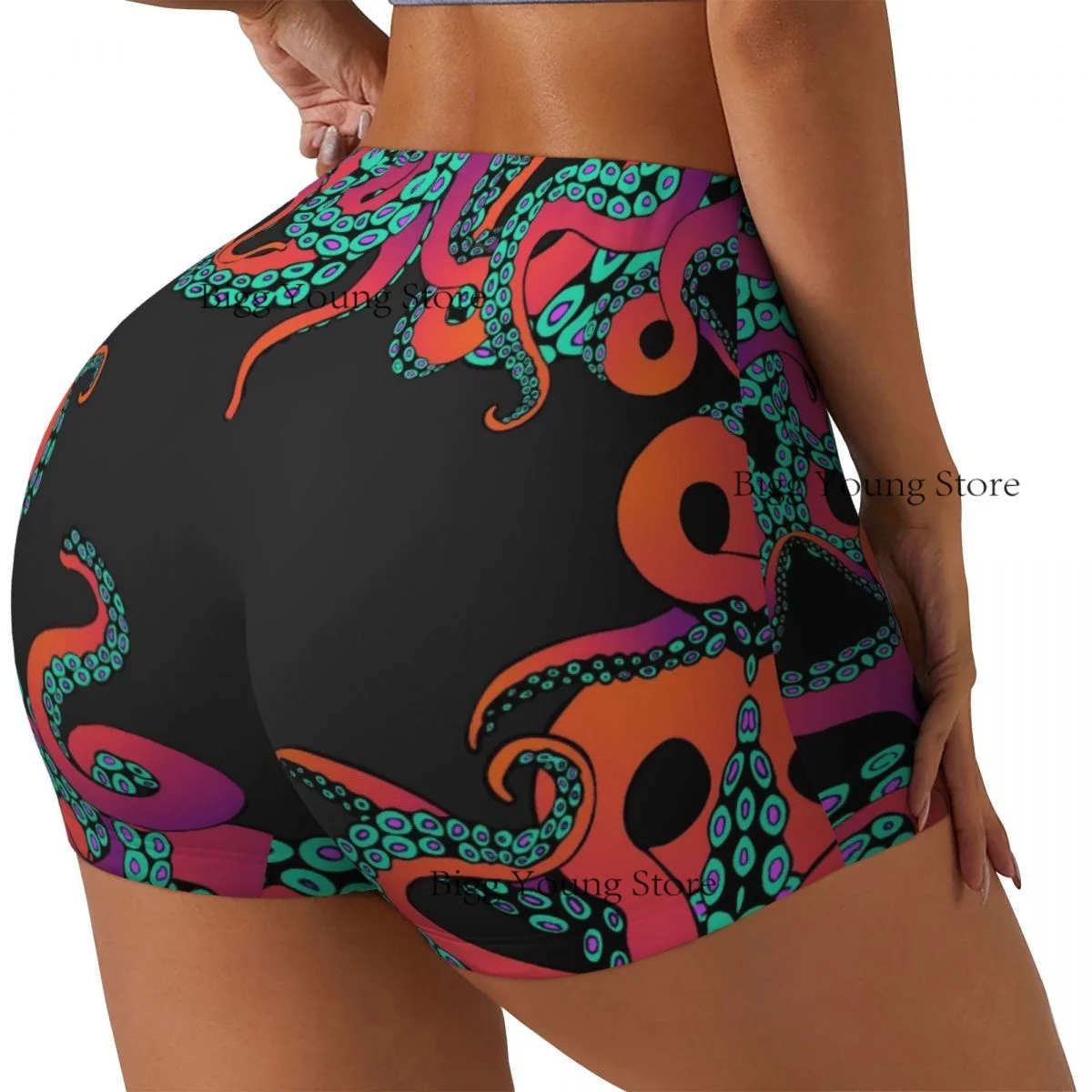 女性ヨガショーツ触手ワークアウトショーツフィットネス速乾性レディースヨガジムランニング戦利品ショーツパンツスポーツウェア