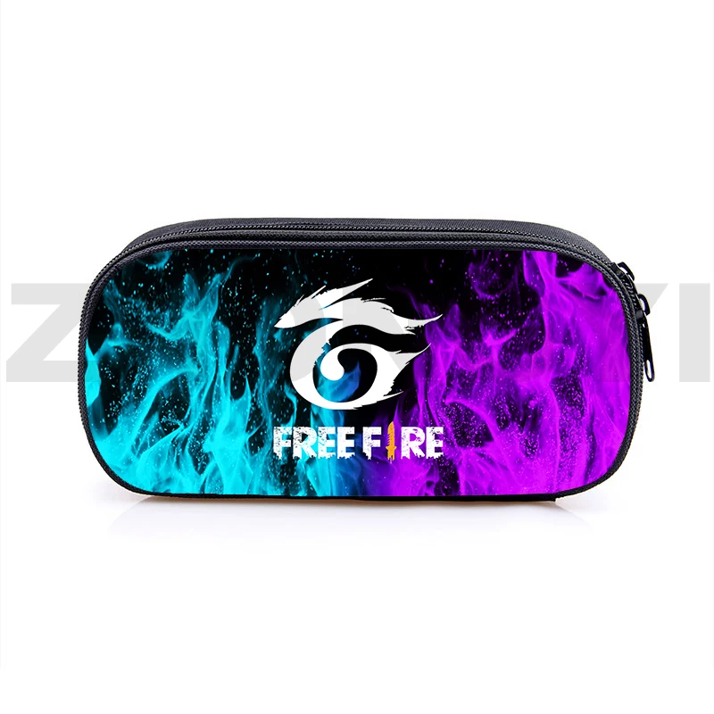 

3d-карандаш с рисунком свободного огня, аксессуары для хранения на молнии в стиле аниме для подростков, коробка для макияжа с рисунком рисунка косметики, школьные принадлежности, сумка для макияжа