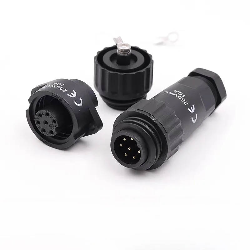 10Pieces WA22 4-pin 7-pin Fixed Butt-type Waterproof Aviation Plug and Socket Connector Fit for Powder Coating Machine