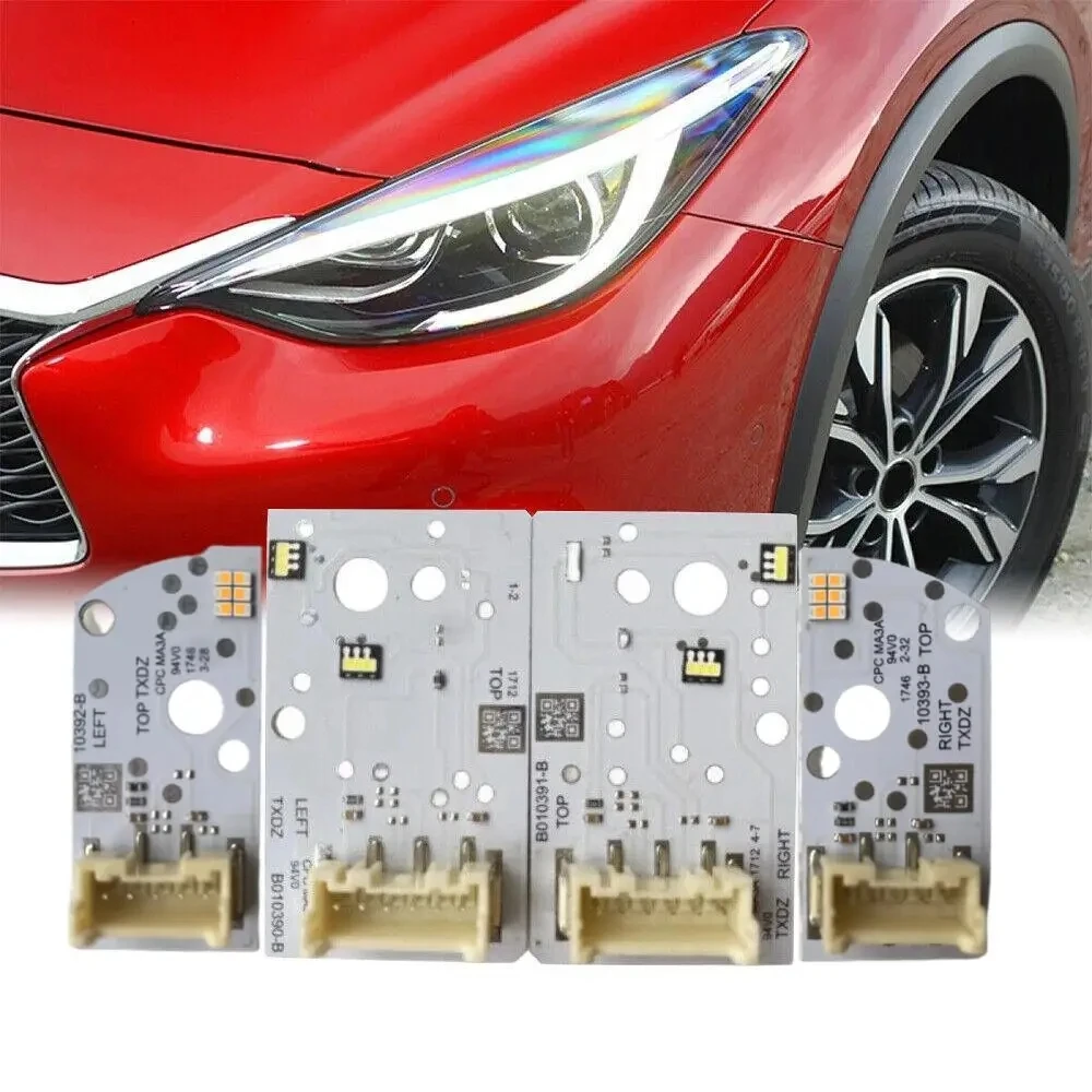 New Angel Eyes DRL Turn Signal Boards B010391-B B010390-B For Infiniti Q30 QX30 2017-2019 Headlight Restore White Lightsource