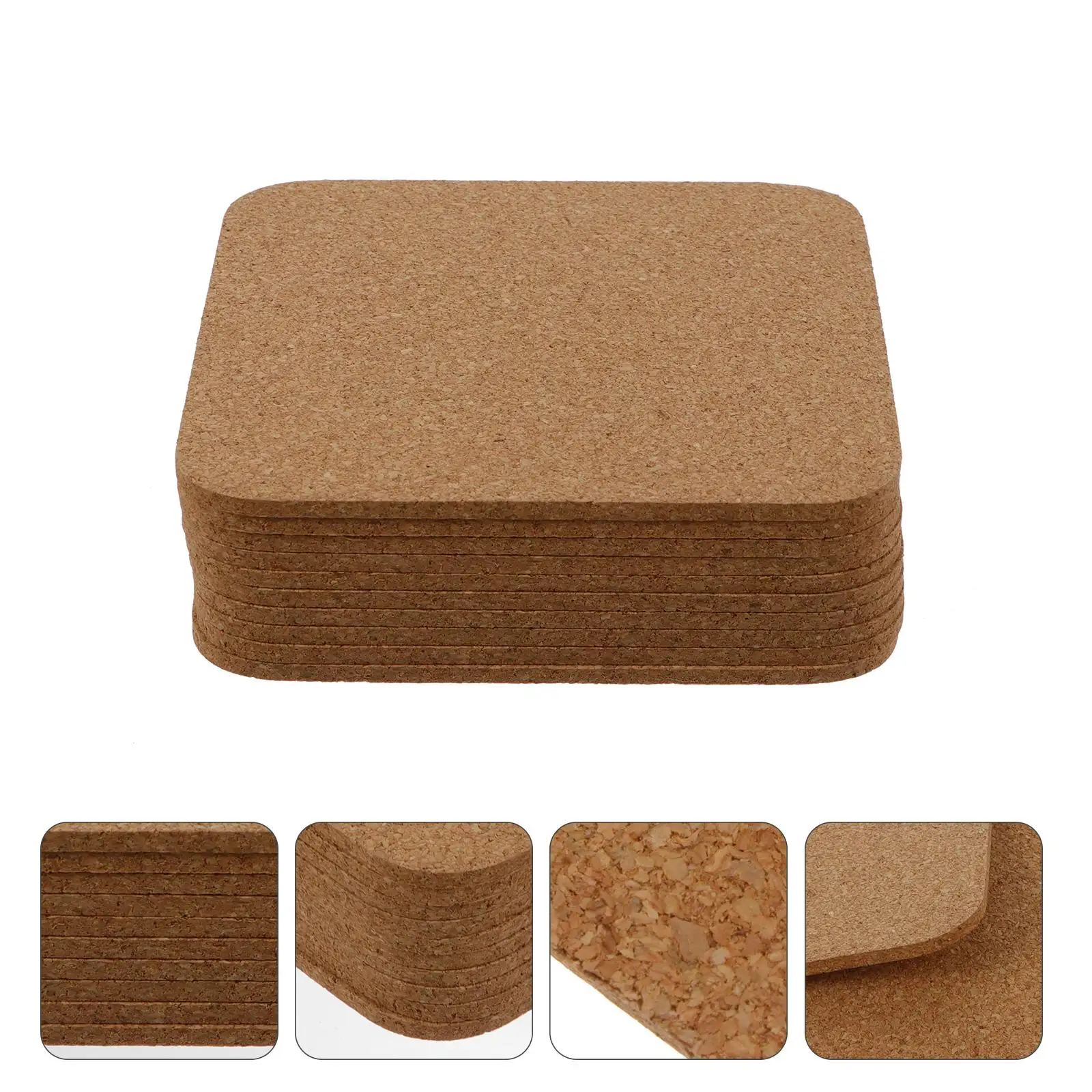 10 sottobicchieri in legno H realizzati con tappetino quadrato per tazze, isolamento termico, decorazioni per la tavola, cuscinetti da forno, regali di Natale, artigianato personalizzato