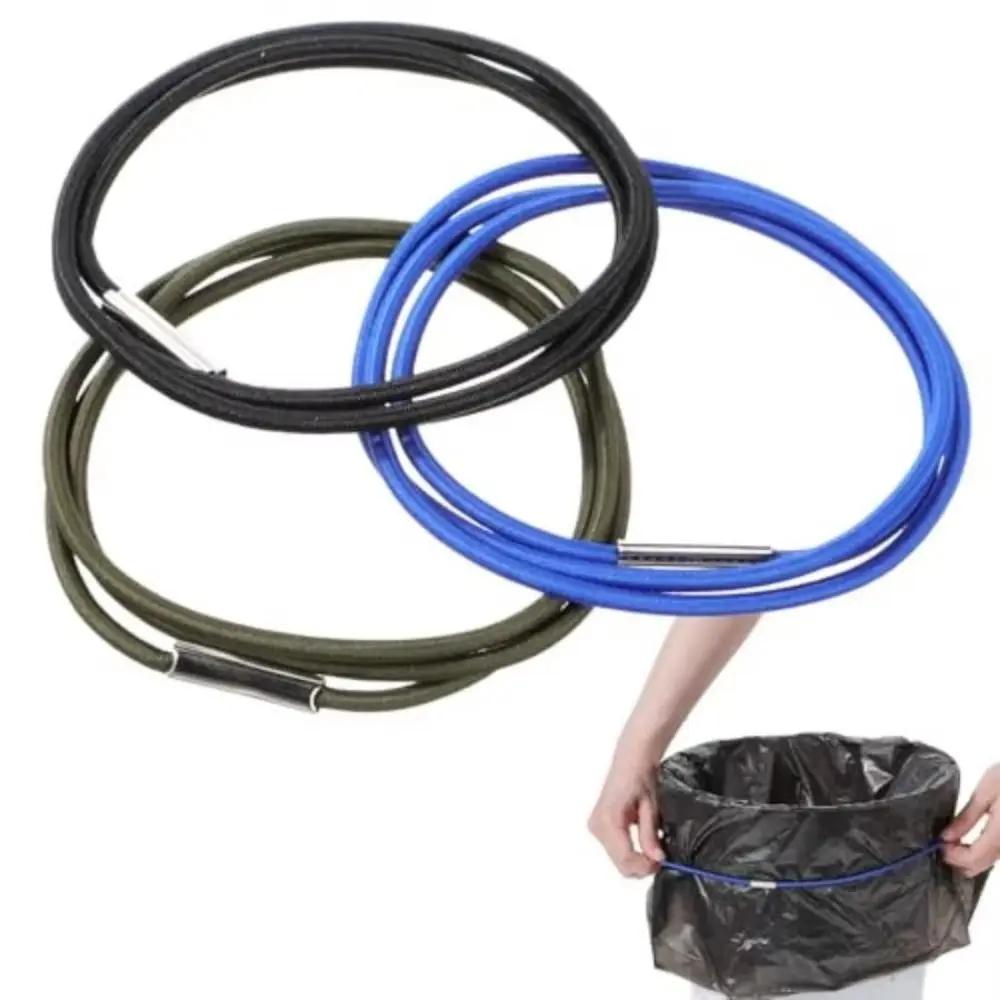 3Pcs Multifunctional Colorful Trash Can Bands Durable Stretchable Rubber Bands Adjustable Rubber Garbage Can Bands Household