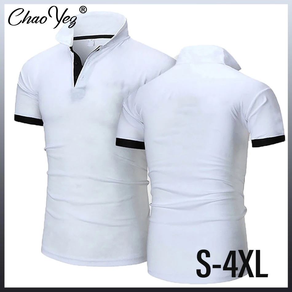 

Summer Men Brand Polo Men Shirt Short Sleeve Polo Shirt Contrast Color Polo New Clothing Streetwear Casual Men Collar Tops