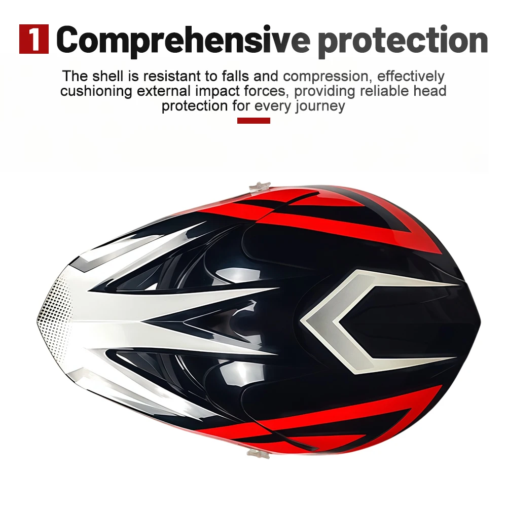 Off-road Helmet Motorcycle Helmet Motocross Race Downhill Motorcycle Motor Helmet With 3 Piece Gift Multi‑Style Multi‑Size