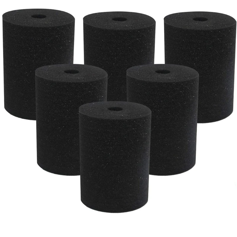 6 Piece Black Cup Turner Foam Flexible Tumbler Sponge Inserts for 10oz-40oz Tumbler Crafting Work with 3/4 Inch PVC Pipe