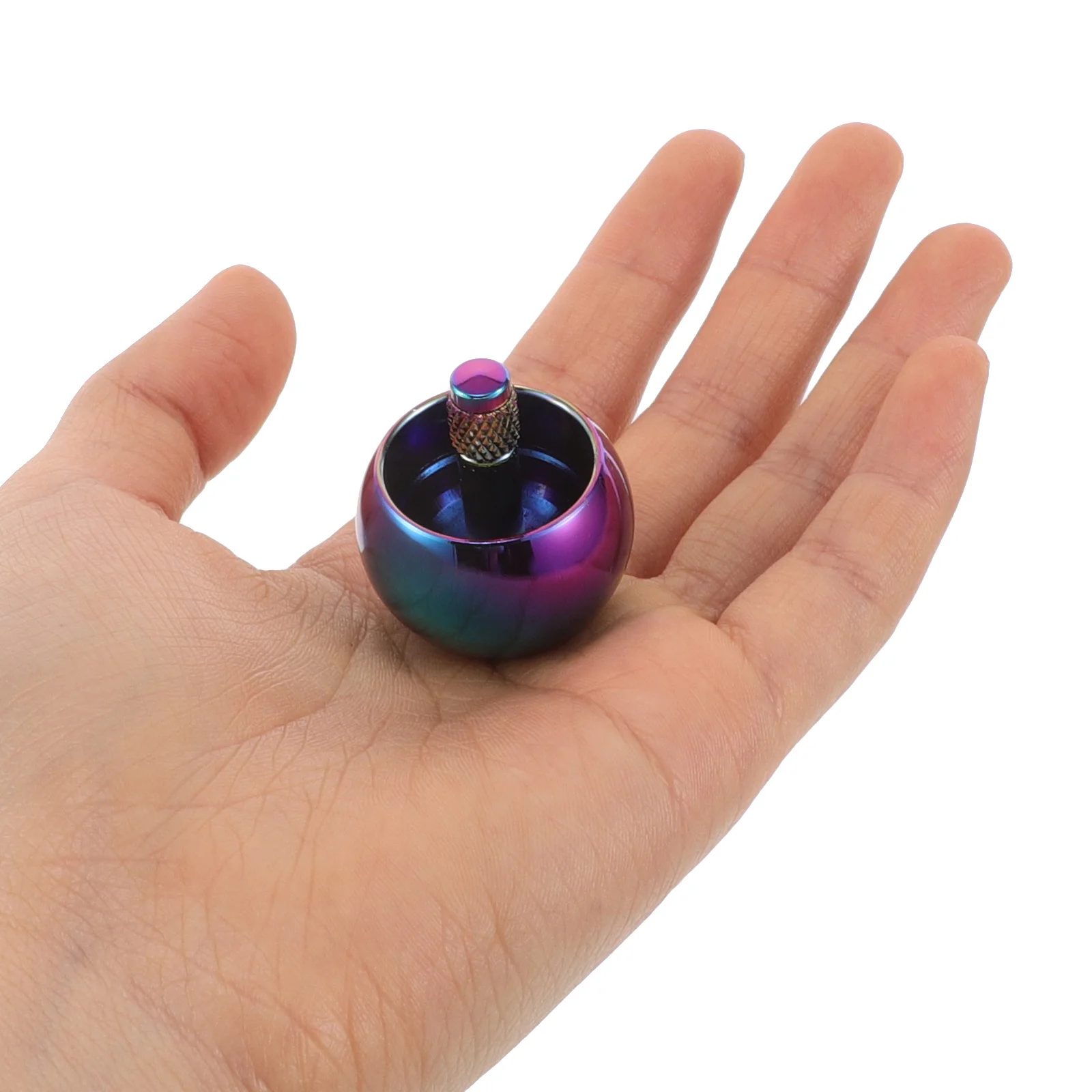 Metal Gyroscope Spinning Top Unique Mushroom Design Flip Over Desk For Adults Precision Decorative Gyroscope