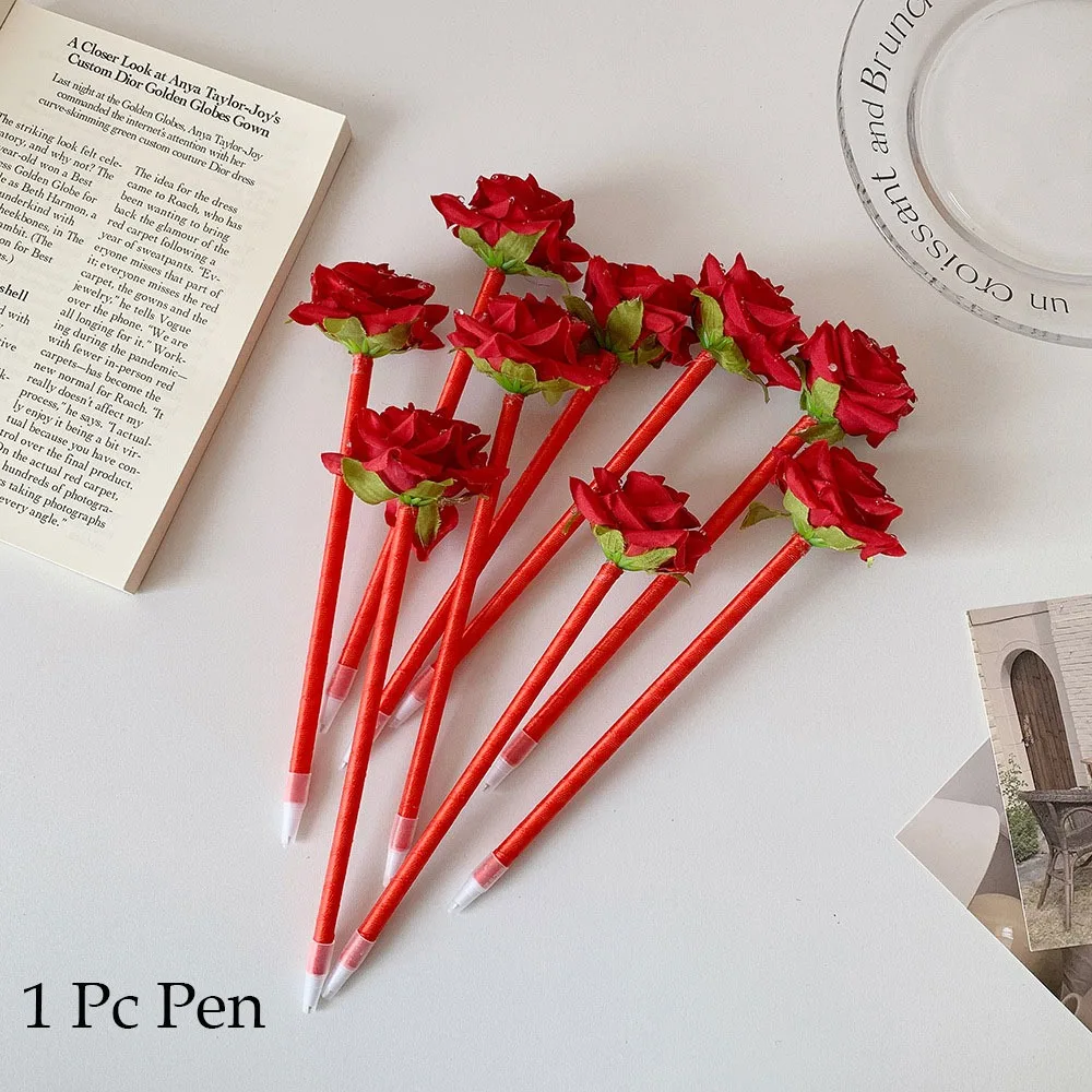 

Милая портативная гелевая ручка с цветочным принтом 0,5 мм, серия искусственных цветов, шариковая ручка, легкая многофункциональная ручка для письма