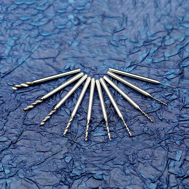 Broca helicoidal de acero de tungsteno, 10 piezas, 2,35 vástago, ámbar, cuentas de Buda, aguja de escariar, máquina de dientes, taladro de Metal para carpintería