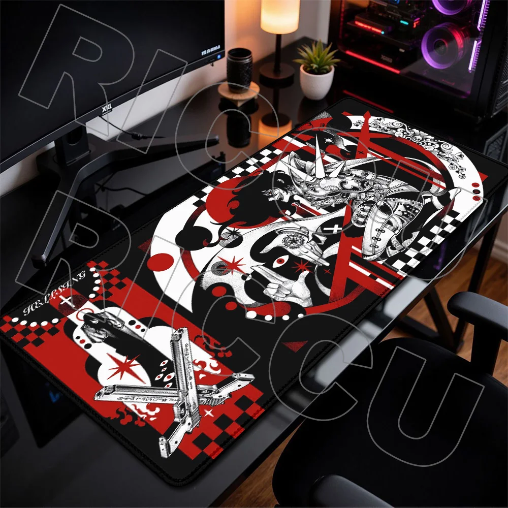 

XXL Anime Hellsing Alucard Mousepad Placemat Desk Mat Gamer Carpet Computer Gaming Game Rubber Office Mats Esports Mouse pad Rug