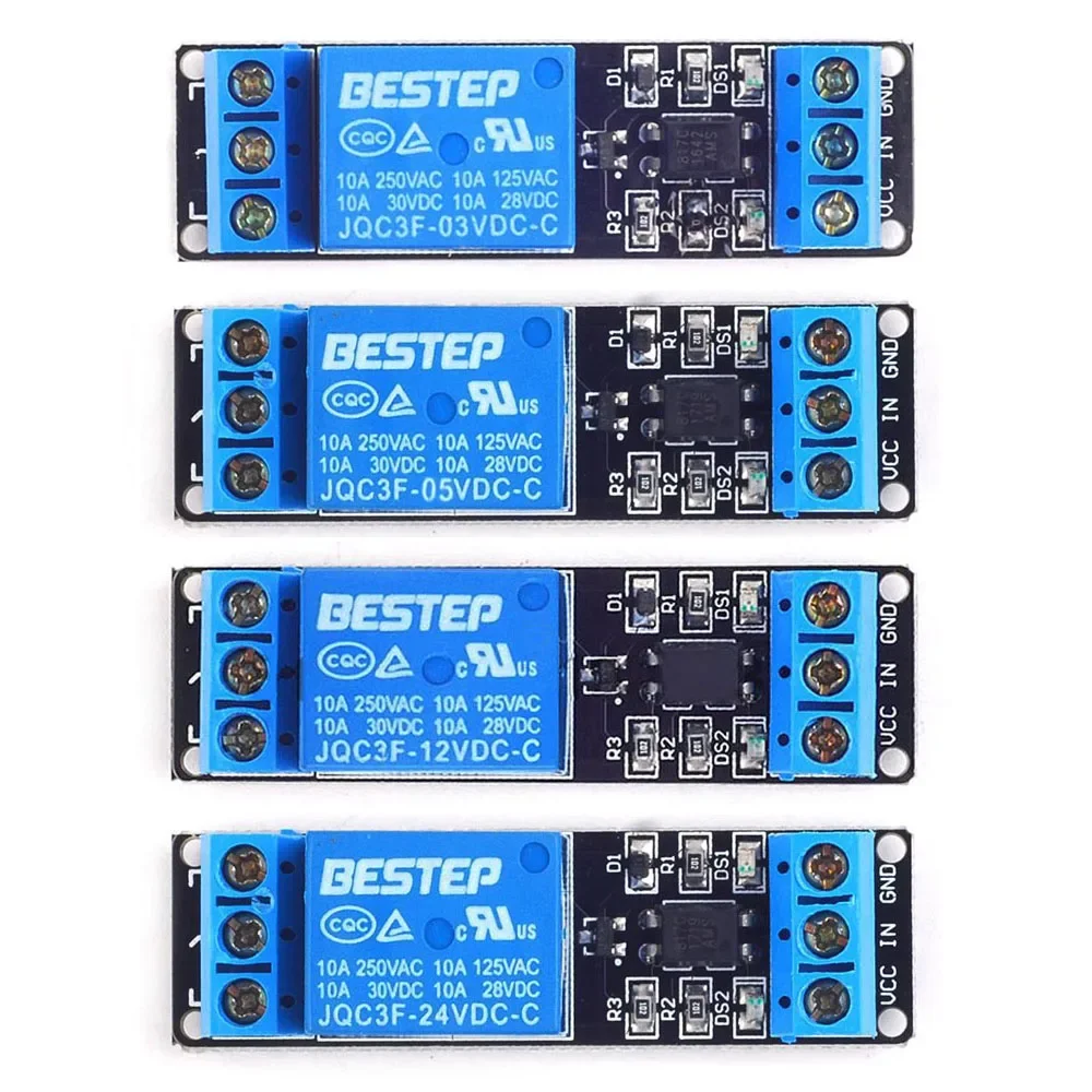 3V 5V 12V 24V Low Level Trigger Relay Module 1 Channel Optocoupler Isolation PLC Control Board with Indicator