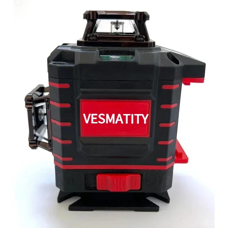 4 Sides*360 Degree Vertical Laser Level Green Beam Self-leveling Vertical 16 Lines Cross Line Lase Tool with Battery