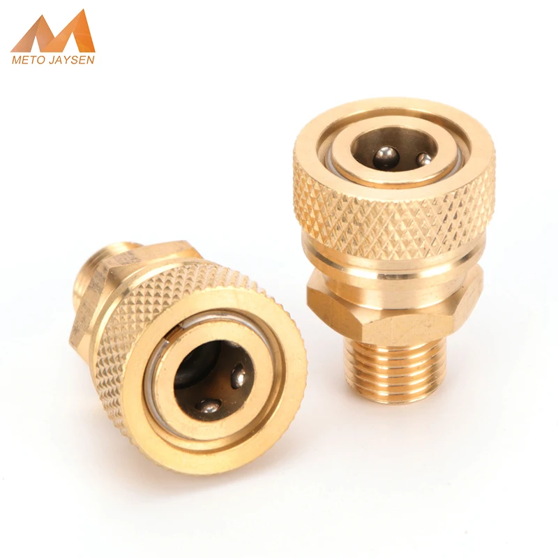 Enchufes de acoplamiento de 8mm, accesorios de cobre 1/8NPT 1/8BSPP M10x1, rosca macho de desconexión rápida, 2 unids/set